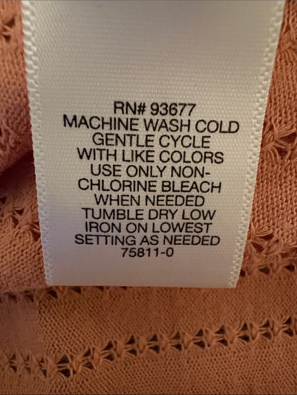 Liz Claiborne Dusty Rose Open-Front Pointelle Cardigan - Picture 3 of 3